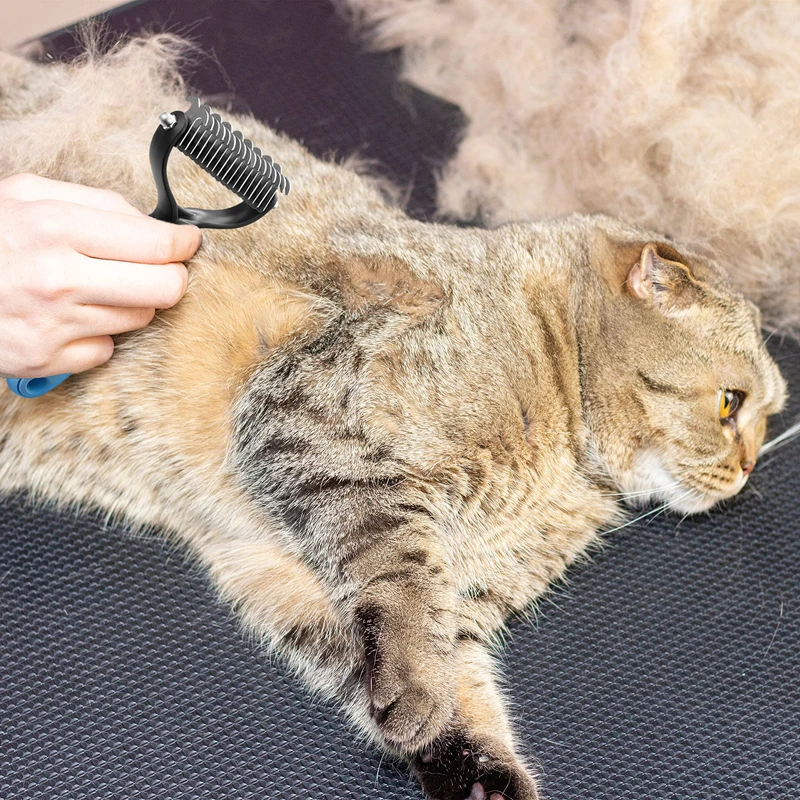 Benepaw-rastrillo profesional para capa inferior de perro, herramienta de aseo para mascotas, cepillo de 2 caras para Pelo Largo y doble capa - imagen 2