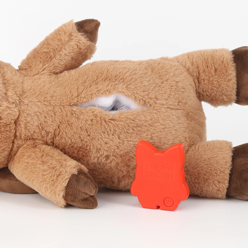 Navidad Reno Oso Perro Heartbeat Toy Perro Heartbeat Toy con mecanismo de latido del corazón incorporado para calmar la ansiedad del cachorro