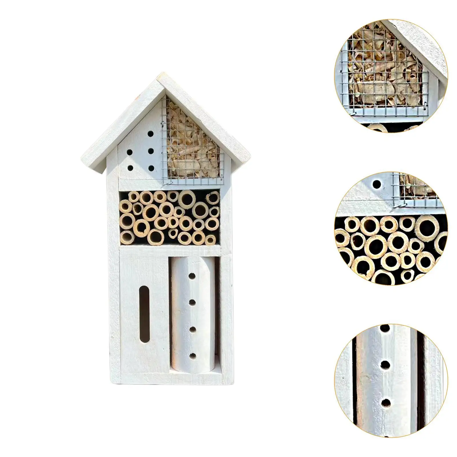 Bee Hotel Ladybugs Educational Tool Bees Yard Garden Nest Box Insect Habitat