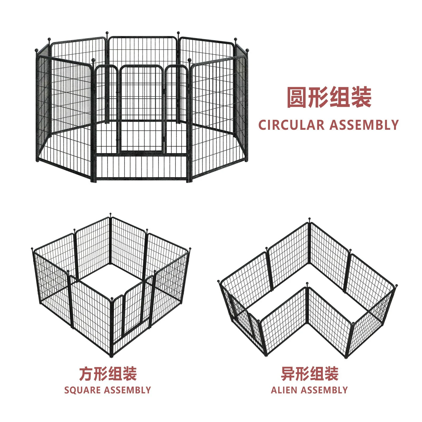 Corral resistente para perros con estacas – Uso interior exterior - imagen 5