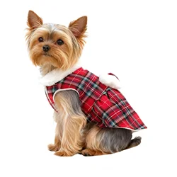 Vestido navideño para perros pequeños Yorkshire – Forro polar