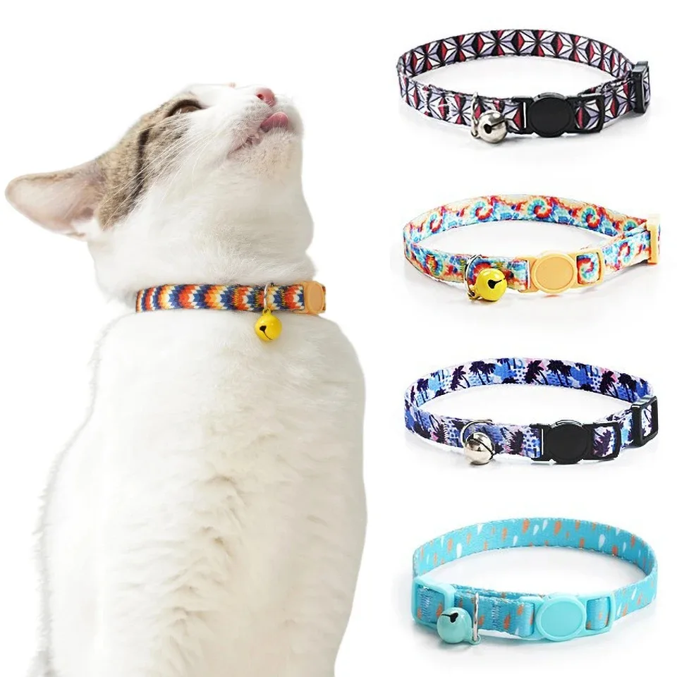 Material de correa, accesorios para gatos, Collar para gatos pequeños y grandes, arnés de cuero, productos para mascotas, collares retráctiles, suministros, accesorios para mascotas - imagen 3