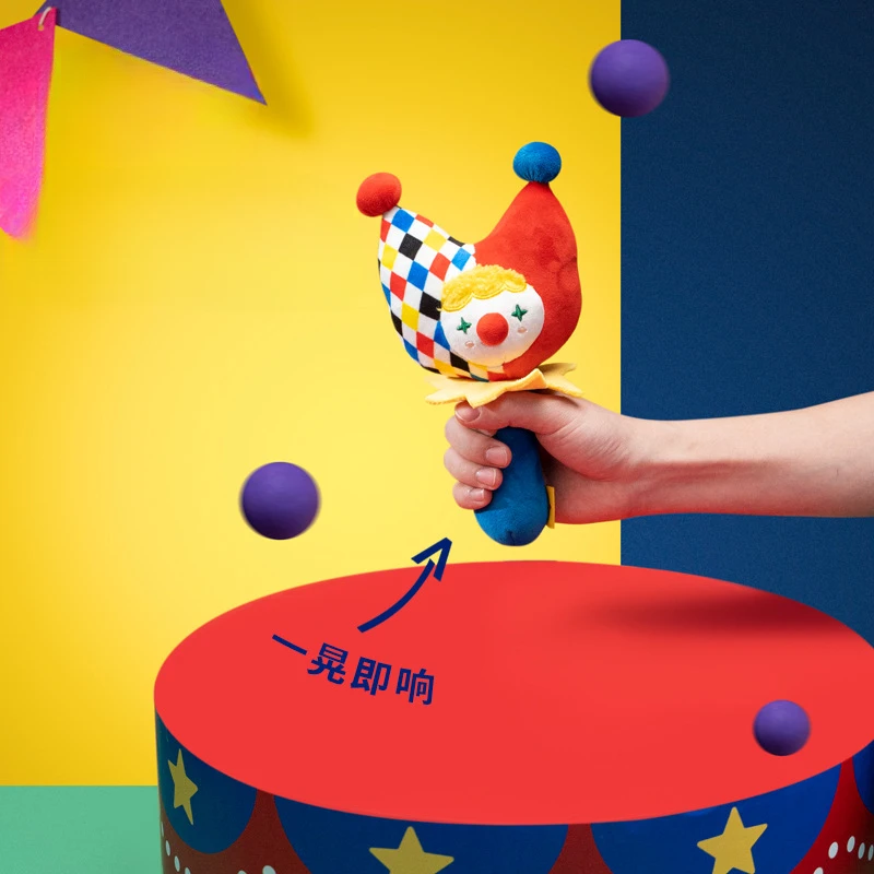 Juguetes de circo para mascotas, juguetes de sonido de perro payaso, lindo conejo resistente a las mordeduras, juguete interactivo para mascotas, accesorios para cachorros Bichon para perros pequeños - imagen 4