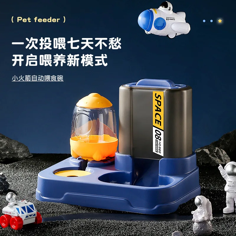 Cuenco de comida para gatos, alimentador automático, lavabo de comida para gatos, cuencos dobles, cuenco para beber, protección integrada, productos para mascotas de columna Cervical