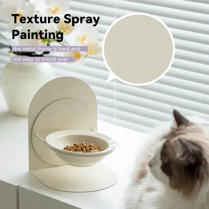 OUZEY-cuenco extraíble con adsorción magnética para perros y gatos, protege la columna Cervical y previene la inclinación, alimentación y cuenco de agua para gatos - imagen 2