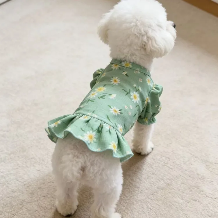 Sudadera floral con mangas abullonadas para perros y gatos Shih Tzu - imagen 3