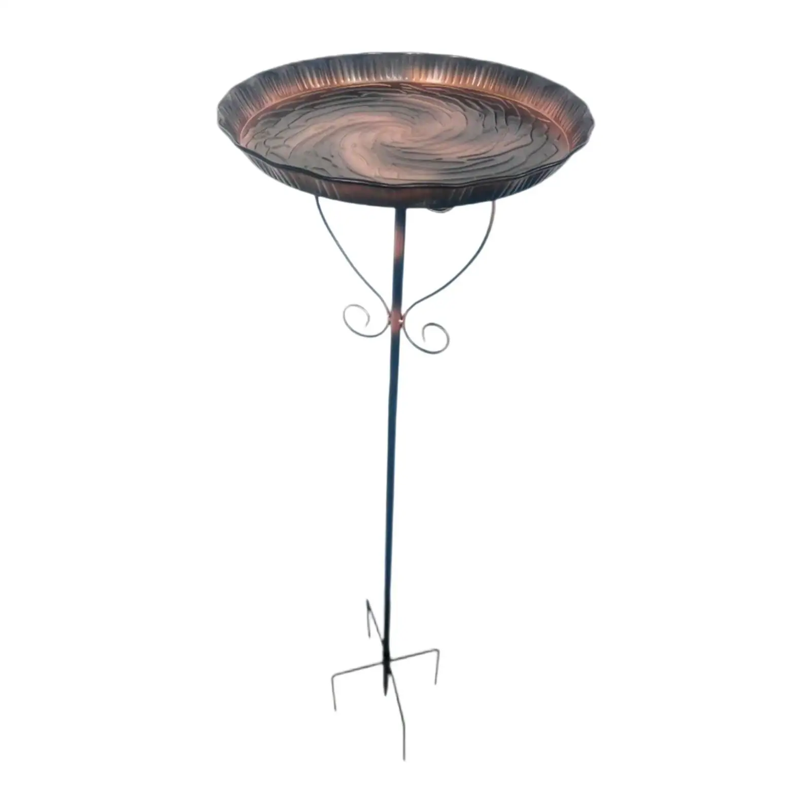 Baño de pájaros al aire libre multiusos fácil de montar comedero de pájaros Base de 5 puntas tazón de 10 "de diámetro para césped de jardín decoración de regalo Ideal - imagen 5