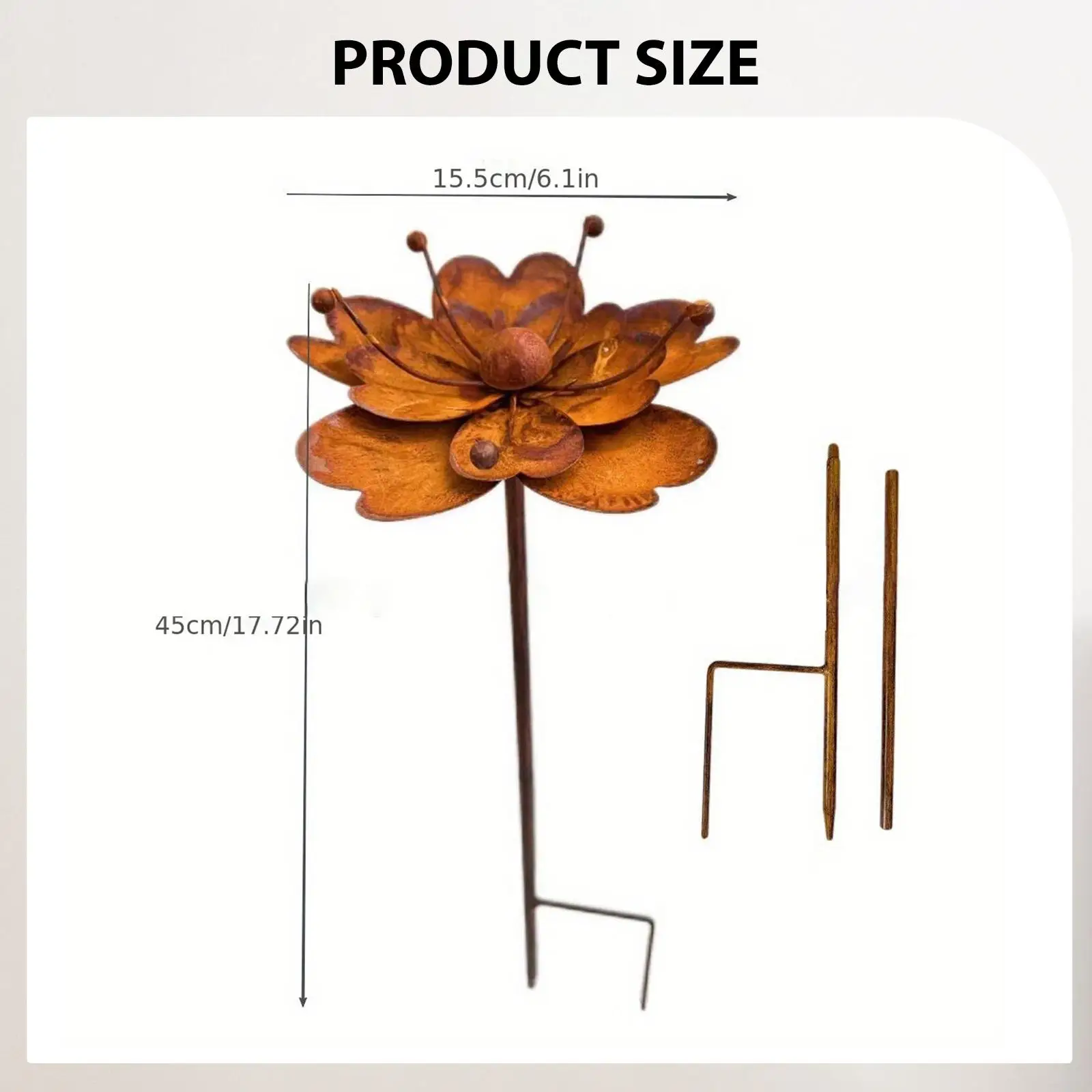 Flowers Garden Stake Lawn Ornament Yard Stake Garden Decor for Yard Pathway Outside