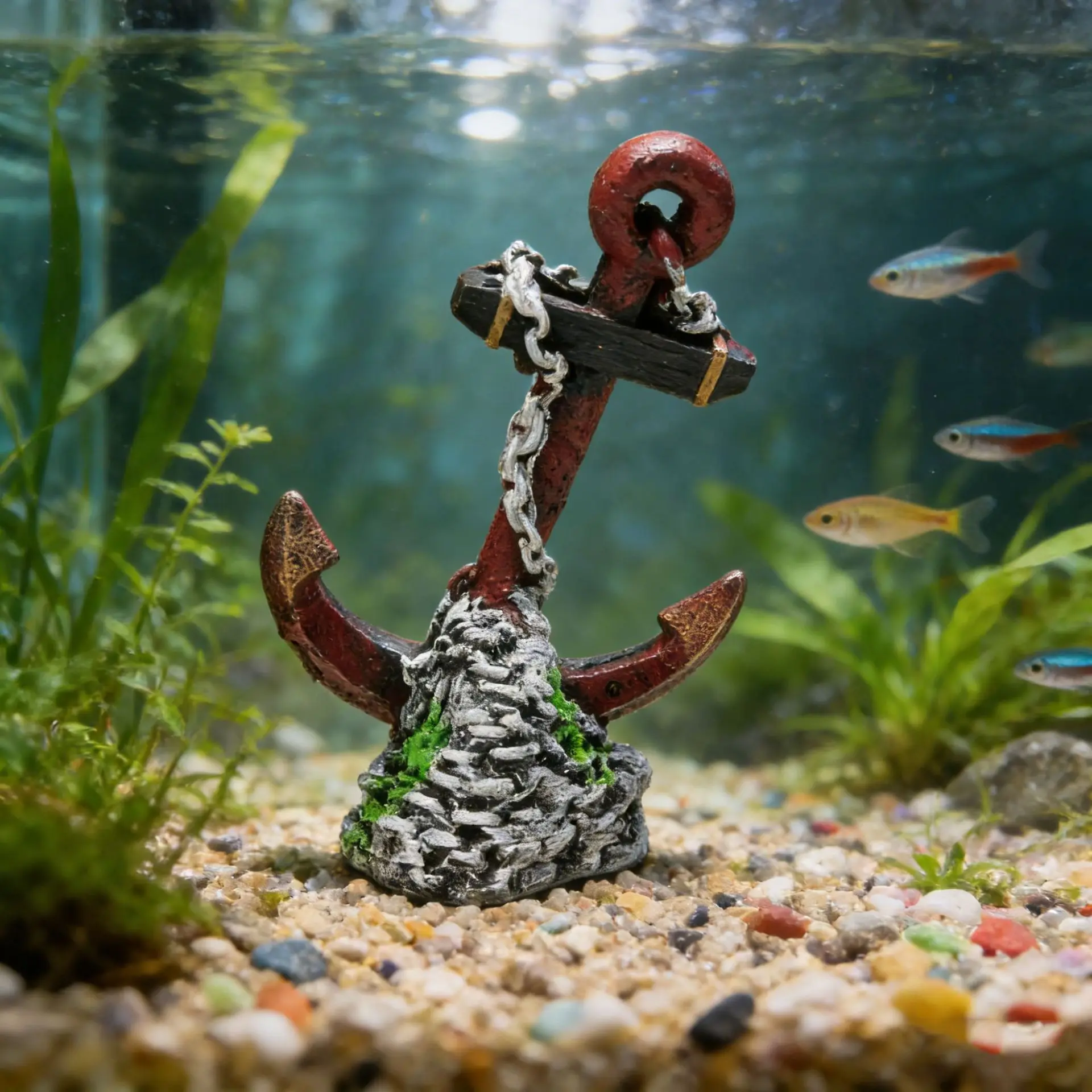 Escondite para gambas y peces en acuario: ancla decorativa - imagen 4