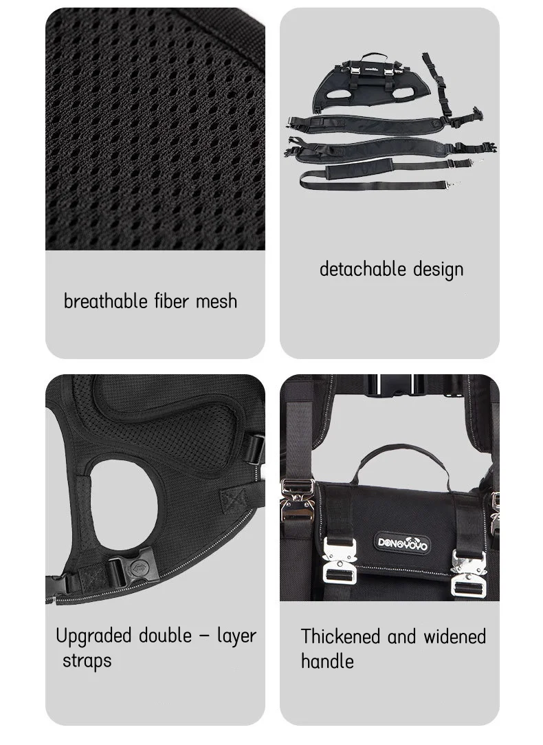 Mochila para perros, arnés de elevación para perros con correa, mochila ajustable para transportar mascotas, piernas hacia fuera, bolsa frontal para perros de cuerpo completo - imagen 3