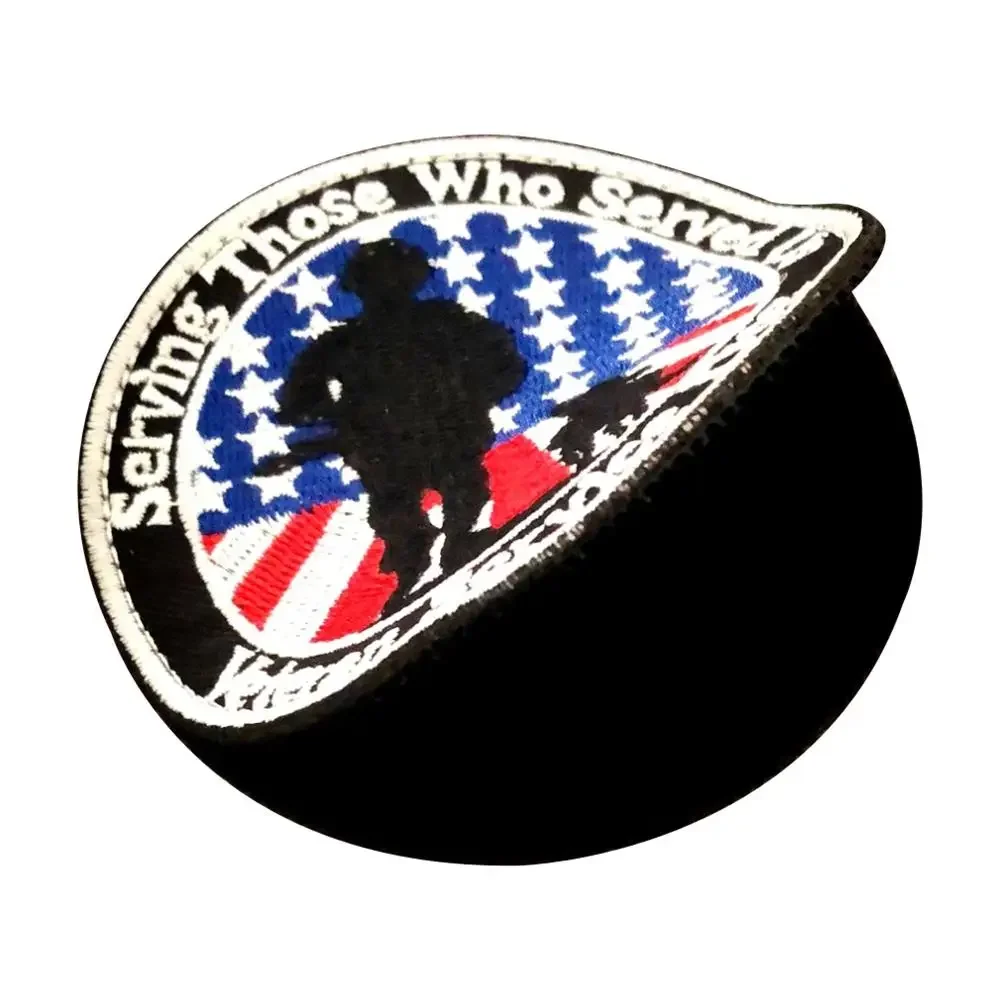 Parche bordado para perros de servicio veterano, operador del ejército militar, bolsa para perros con gancho, parches tácticos con respaldo - imagen 3