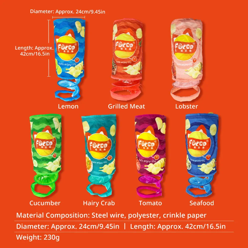 Juguetes de túnel plegables para gatos, juguete interactivo portátil para ocultar y buscar al interior con patatas fritas y golosinas, juguete de taladro con patrón para gatos