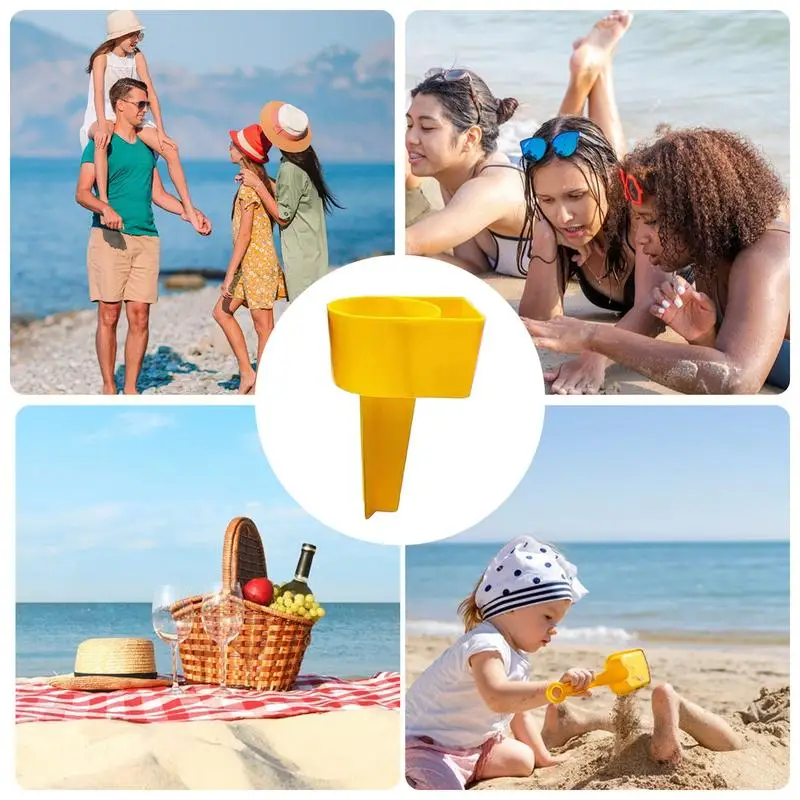 Posavasos de arena portátil para playa, portavasos de arena estable para playa, portavasos para bebidas - imagen 4