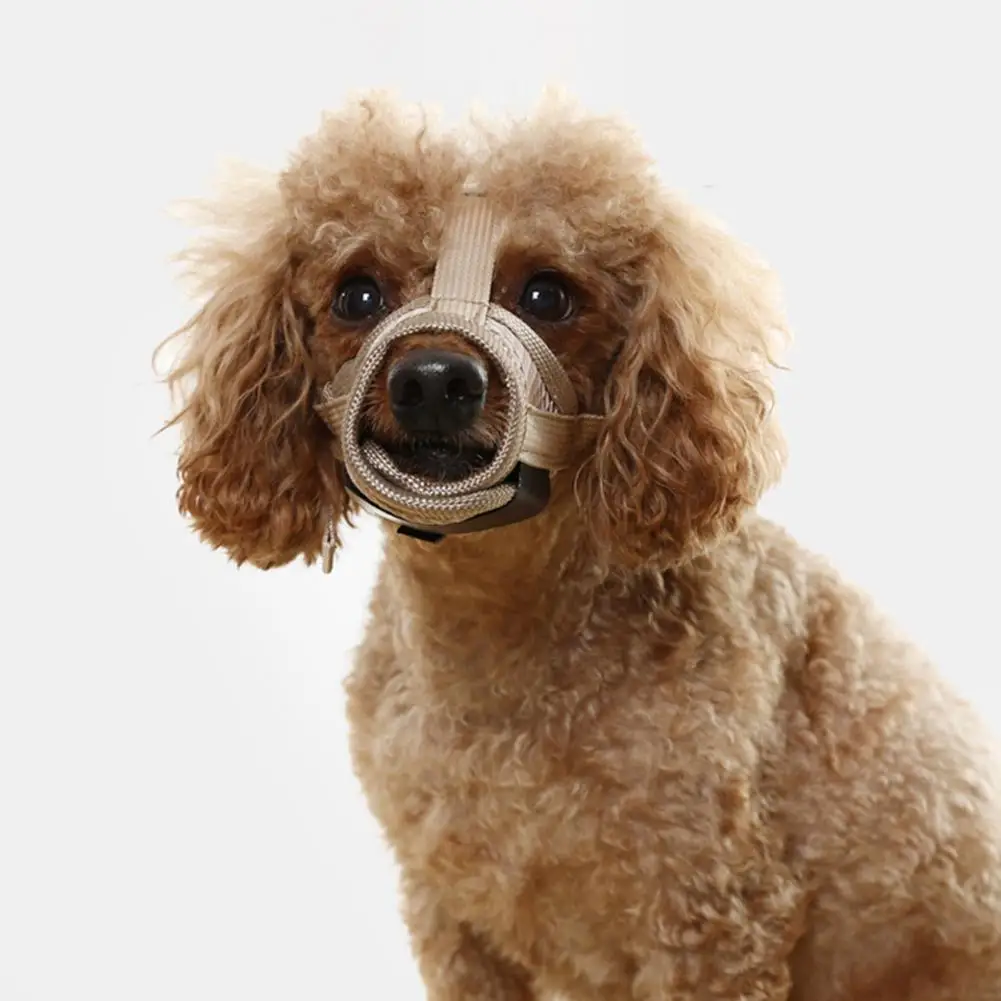 Bozal para perro para beber y comer, ajustable, transpirable, cinta de sujeción ancha, antimordedura - imagen 5