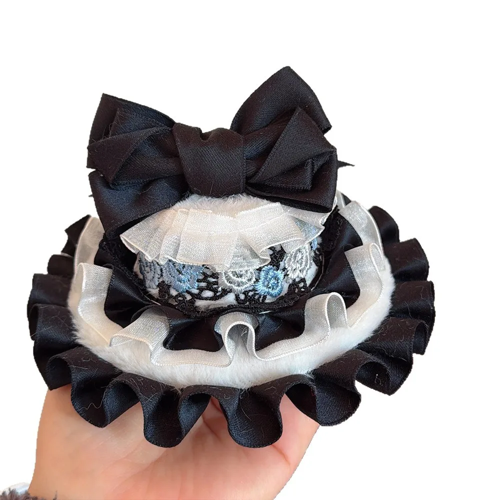 Accesorios para gatos y perros: sombrero copa rosa, diadema encaje - imagen 5