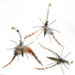 Juguete teaser para gato con plumas e insectos intercambiables