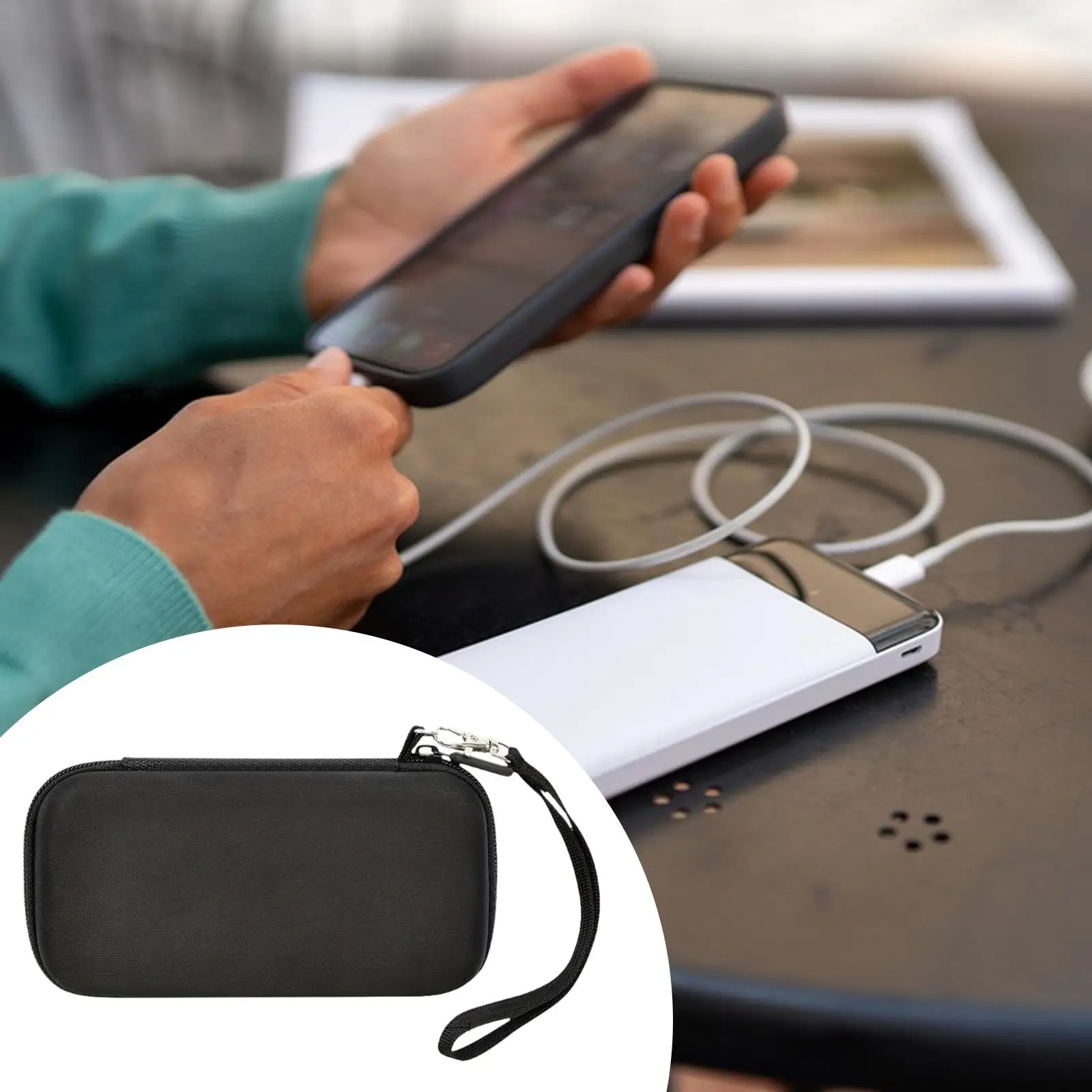 Electronic Accessories Carry Case Compact EVA Protection Carrying Case Portable Cord Bag Pouch Waterproof for Earphone Phone