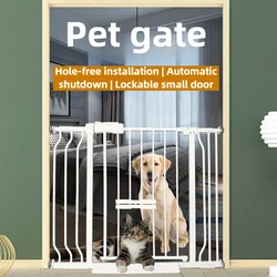 Valla para mascotas de 92CM de alto, puerta magnética para gatos, vallas para perros de escalada, parque interior, puerta bidireccional portátil, suministro abierto para mascotas