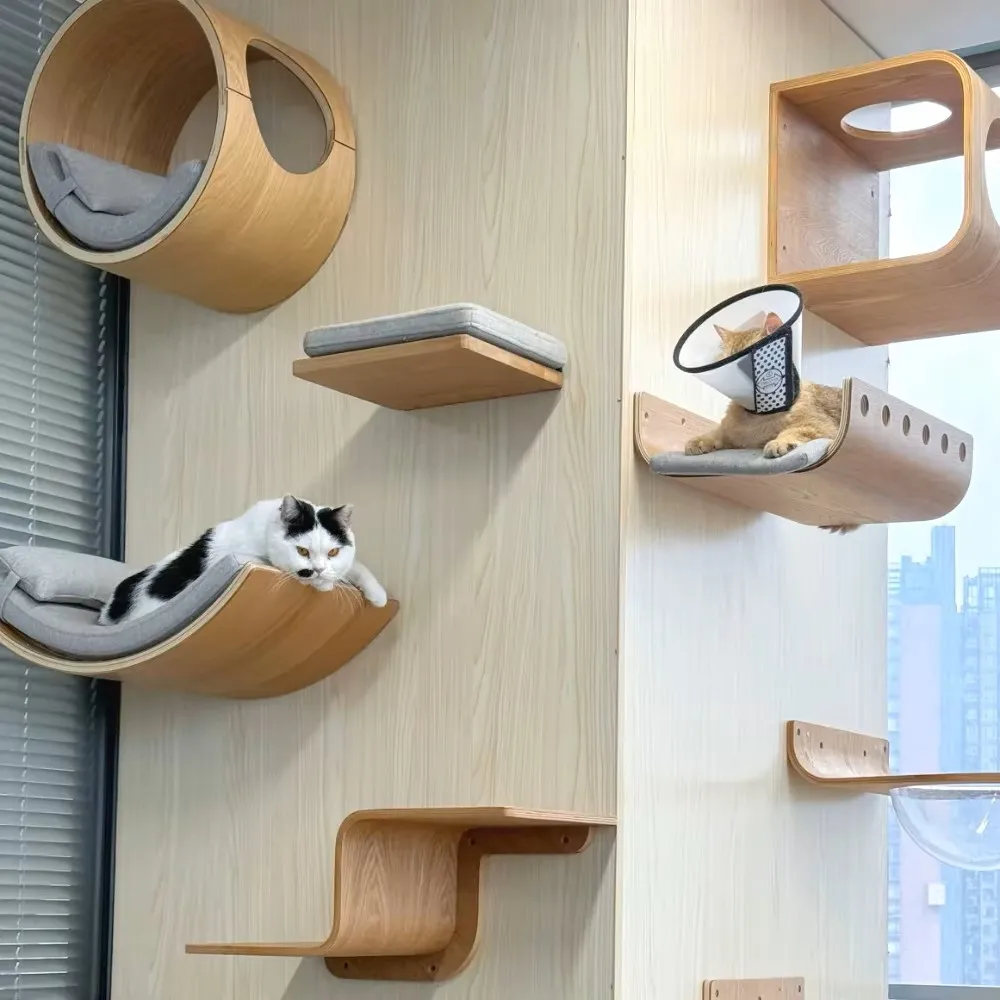 Muebles de pared para gatos con rascadores - Arbol estable