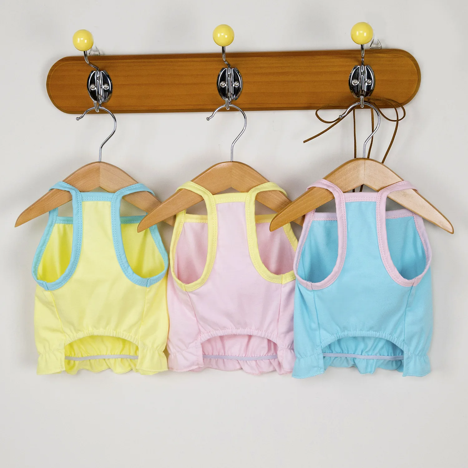 Camisola contrastante de primavera para mascotas, ropa fina para perros, chaleco con estampado bonito para gatos, vestidos para perros pequeños, ropa para cachorros - imagen 4