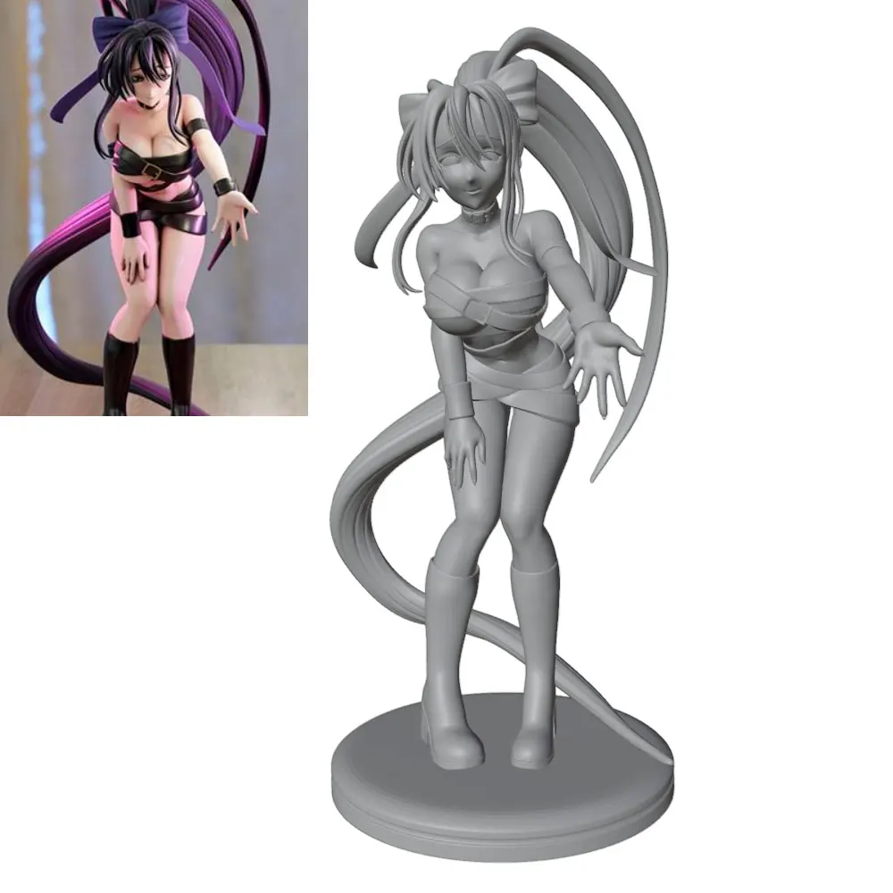 Estatua personaje anime – Miniatura gris sin montar ni pintar - imagen 3