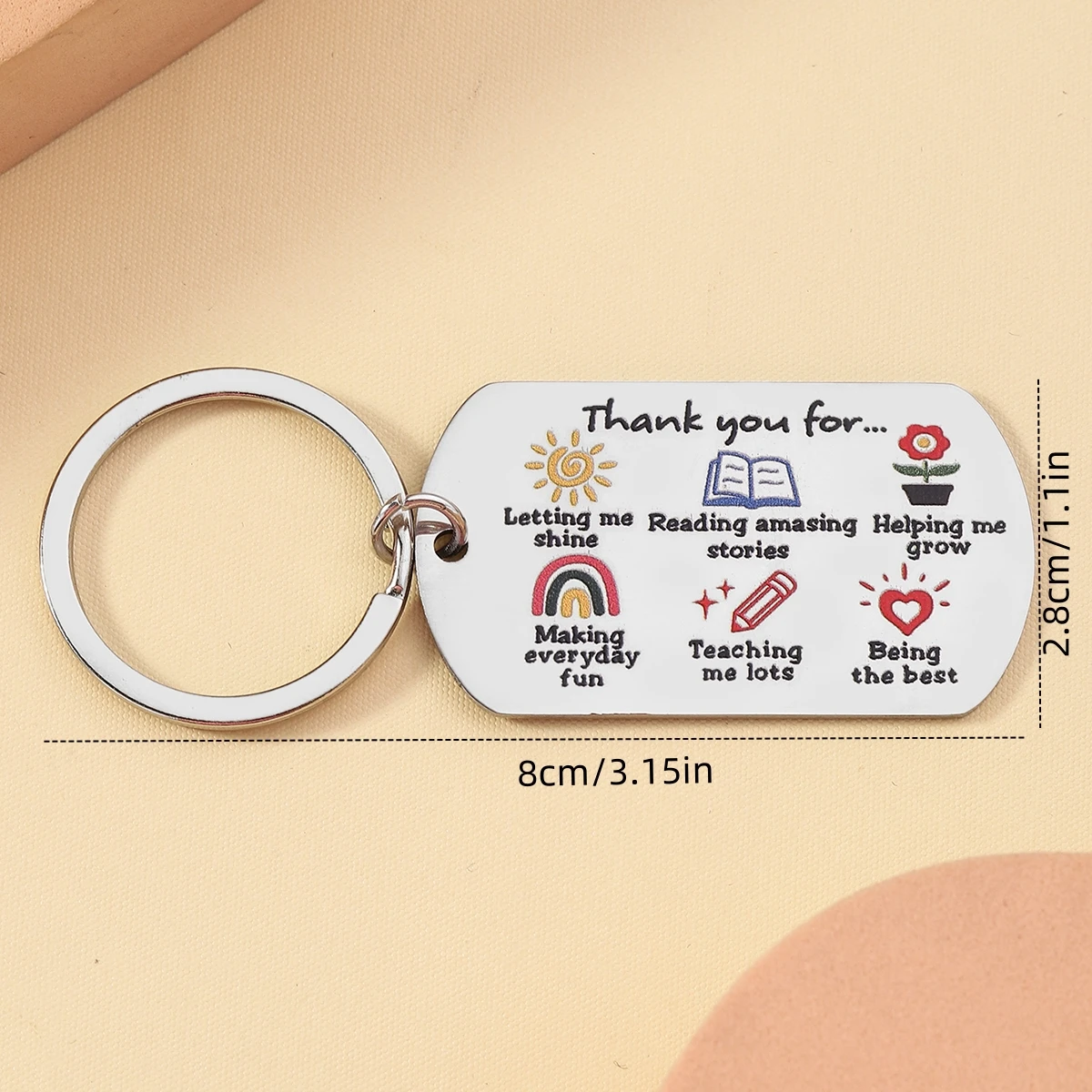 LLavero de agradecimiento para profesores, regalo de graduación de cumpleaños para profesores, 1 unidad - imagen 5