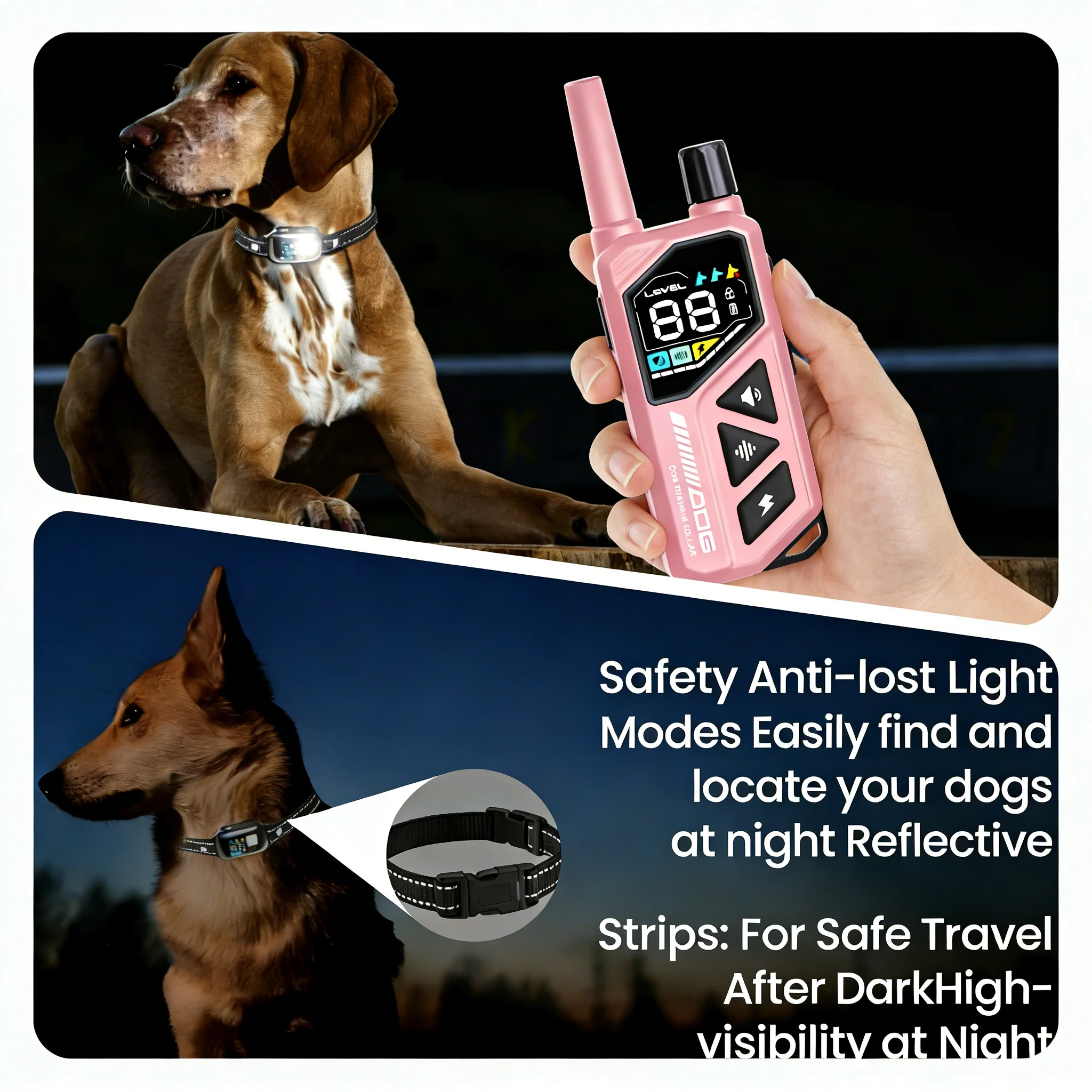 Collar antiladridos 2 en 1 impermeable para adiestramiento de perro - imagen 2