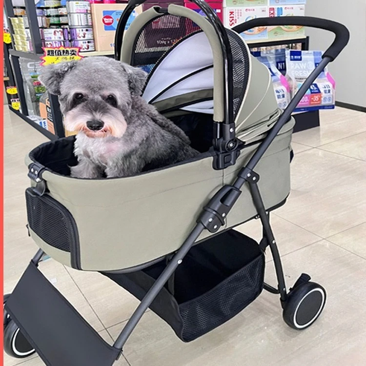 Carrito de paseo plegable para perros y gatos pequeños y medianos - imagen 5