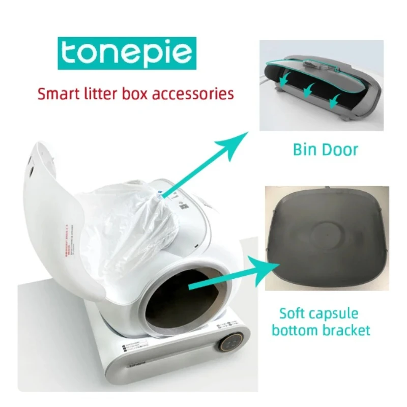 Caja de arena automática para gatos, accesorios de tapón, bandeja de arena inteligente para gatos, almohadilla de Control, enchufe de goma, accesorios de inodoro para gatos, suministros para mascotas - imagen 2