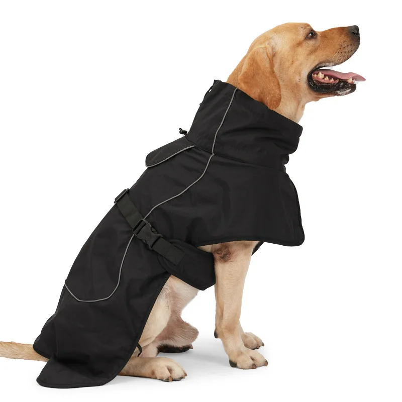 Ropa de invierno para perros, ropa de algodón de terciopelo, ropa gruesa y cálida para perros grandes, ropa reflectante de algodón impermeable a prueba de viento