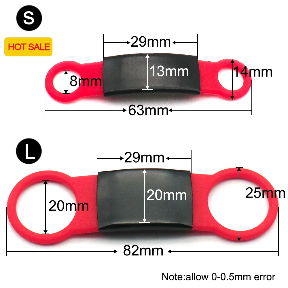 Venta al por mayor, 100 Uds., etiquetas de acero inoxidable con etiqueta de nombre de goma, placa de identificación deslizante para perros y mascotas, personalizada, sin ruido grabado - imagen 3