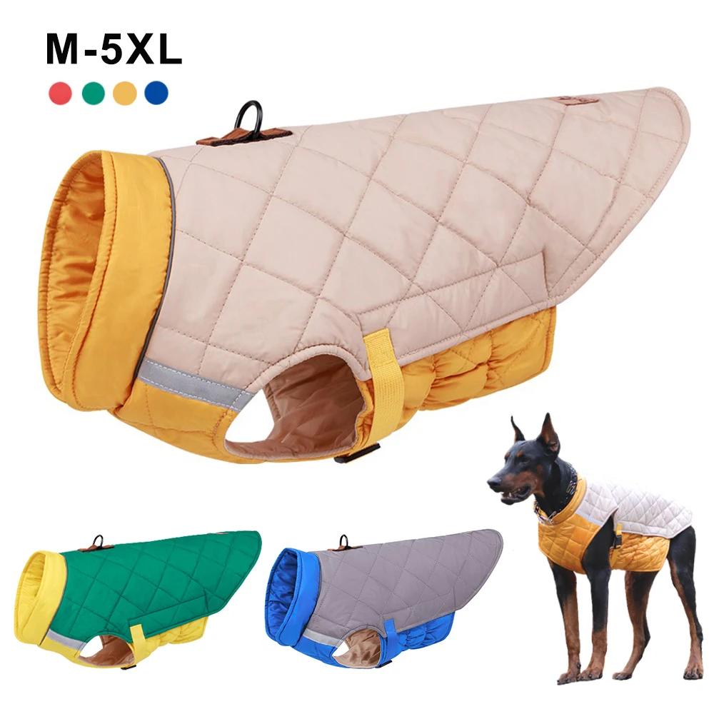Ropa para perros grandes, chaqueta impermeable para perros grandes, chaleco cálido de invierno para cachorros y perros, ropa para Bulldog Francés, Pug, Doberman