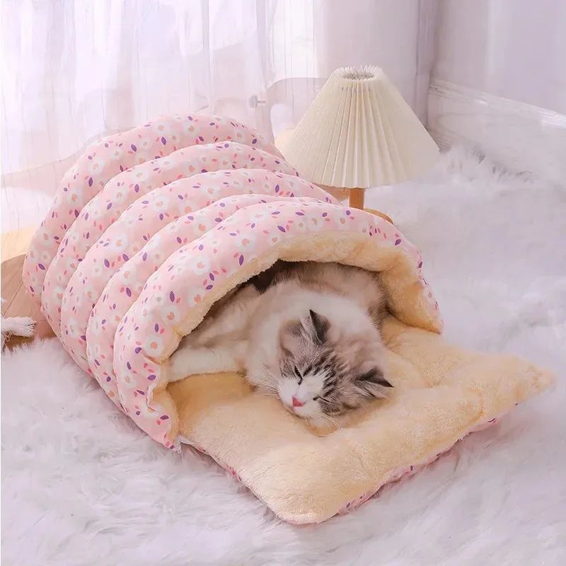 Camas para gatos, suministros cálidos de invierno para mascotas, accesorios, productos de cama, mercancías, casas y hábitats, cojines, cosas para gatitos, accesorio, cama para cachorros - imagen 3
