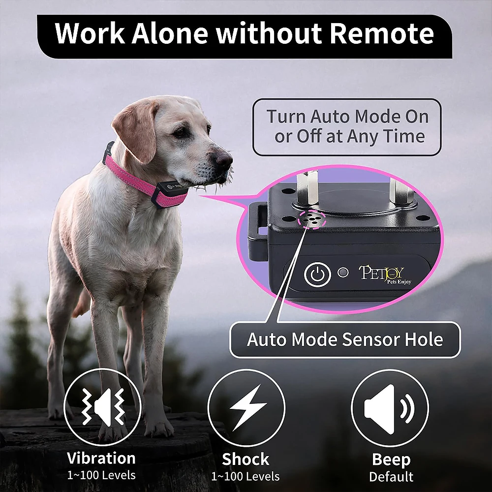 Collar de adiestramiento para perros de 3300 pies, Collar electrónico para perros antiladridos y entrenamiento automático, Collar vibratorio recargable e impermeable para perros - imagen 5