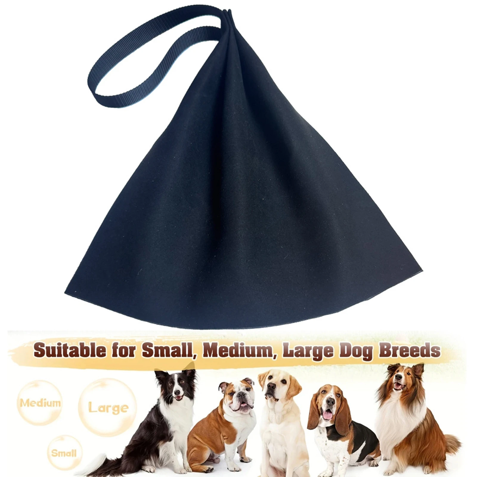 Juguete para morder perros con mango, trapo para morder de cuero PU, desarrollo de agarre para perros, juguete para morder para juegos de interior y exterior, suministros para mascotas - imagen 4