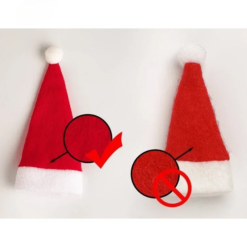 Adorno de sombrero de Papá Noel, bolsa porta vajilla, sombrero de Papá Noel, tenedor, cuchillo, bolsa para cubiertos, decoración navideña para el hogar, adorno navideño 2024 - imagen 4