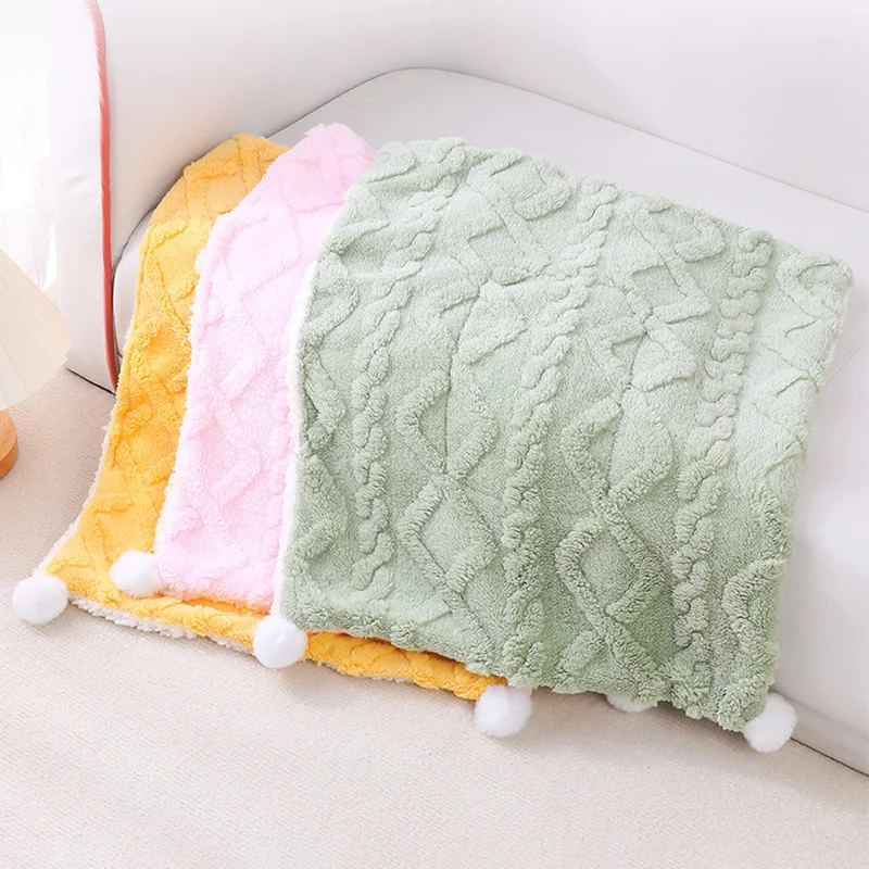 Manta de doble cara para perros, estera cálida de felpa para dormir para perros, manta suave y cómoda para mascotas, cómoda funda para dormir para perros y gatos - imagen 4