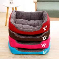 Cama cuadrada caramelo para perros grandes, medianos y gatos