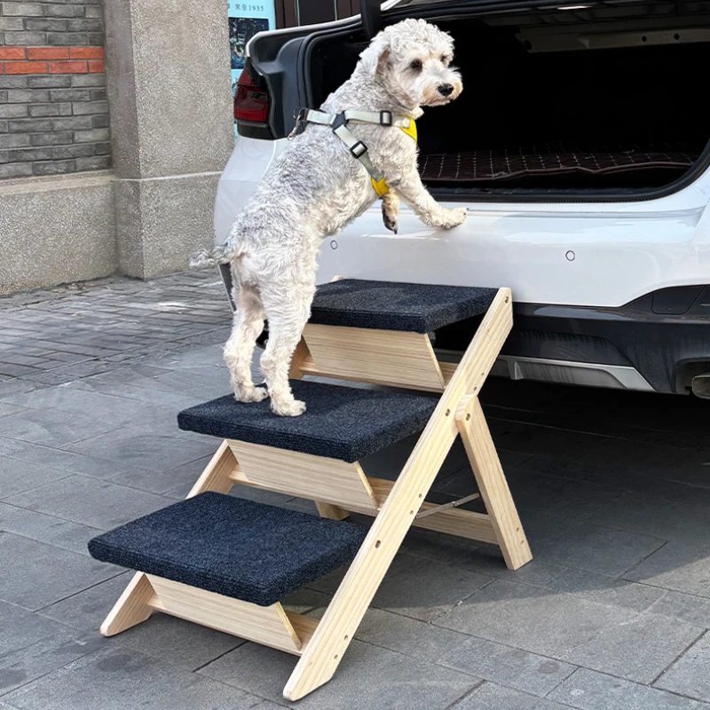 Escalera madera para gatos y perros, acceso a sofá o cama - imagen 5