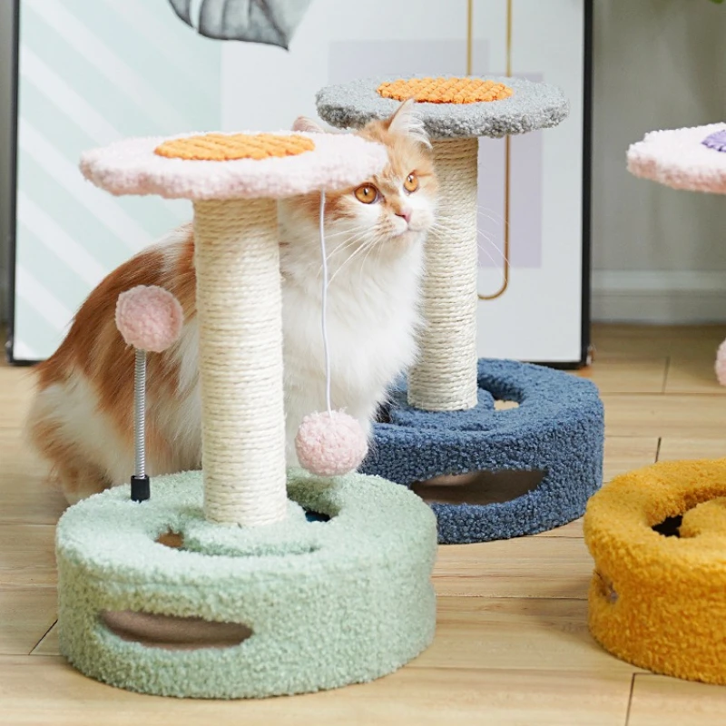 Marco de escalada para gatos, juguete para gatos pequeños, plataforma de salto para mascotas, girasol creativo, Sisal, columna rascadora para gatos, suministros para mascotas - imagen 5