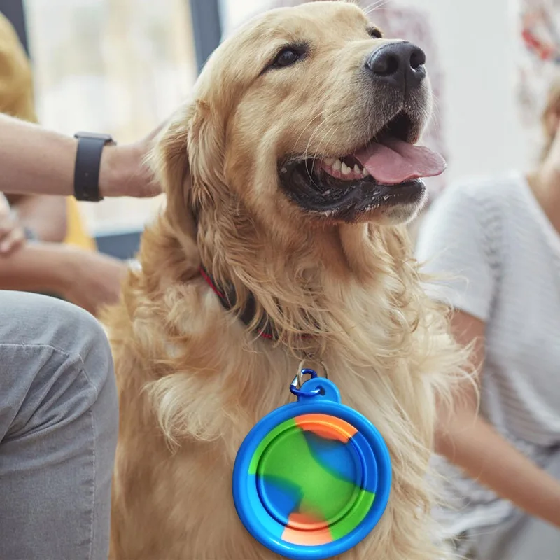 Cuenco de silicona para perros, cuencos alimentadores para perros, suministros de viaje para perros y gatos, contenedor de agua y comida, accesorios plegables para mascotas - imagen 3