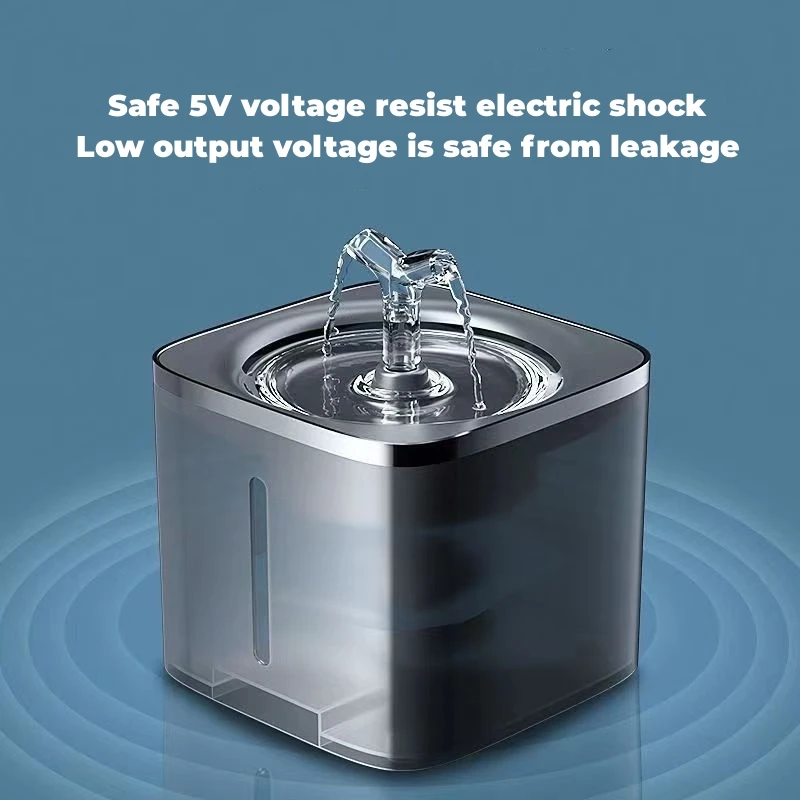 Fuente de agua automática para Gato, dispensador de filtro, bebedero inteligente para gatos, tazón de agua, suministros para beber para perros y gatitos, 2L - imagen 5