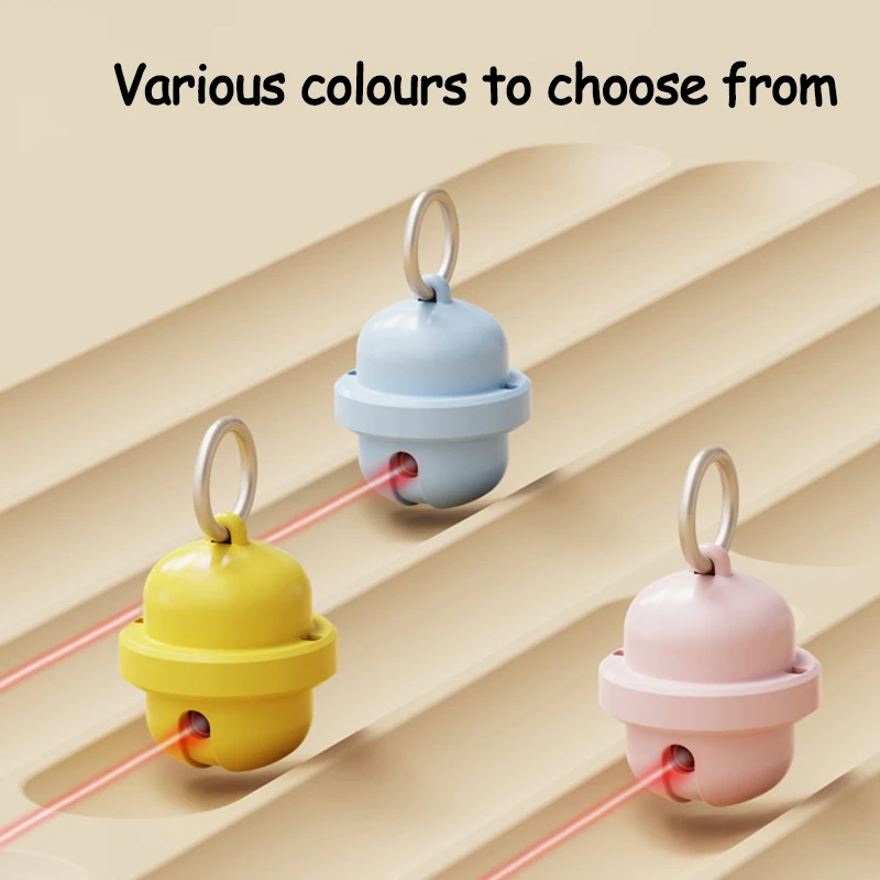 Juguete láser para gato, Mini Collar de campana automático con láser Irregular de 360 °, juguete interactivo de rayos infrarrojos para gato, manos libres - imagen 2