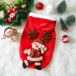 Sudadera con capucha de franela para perros – Cálida y festiva