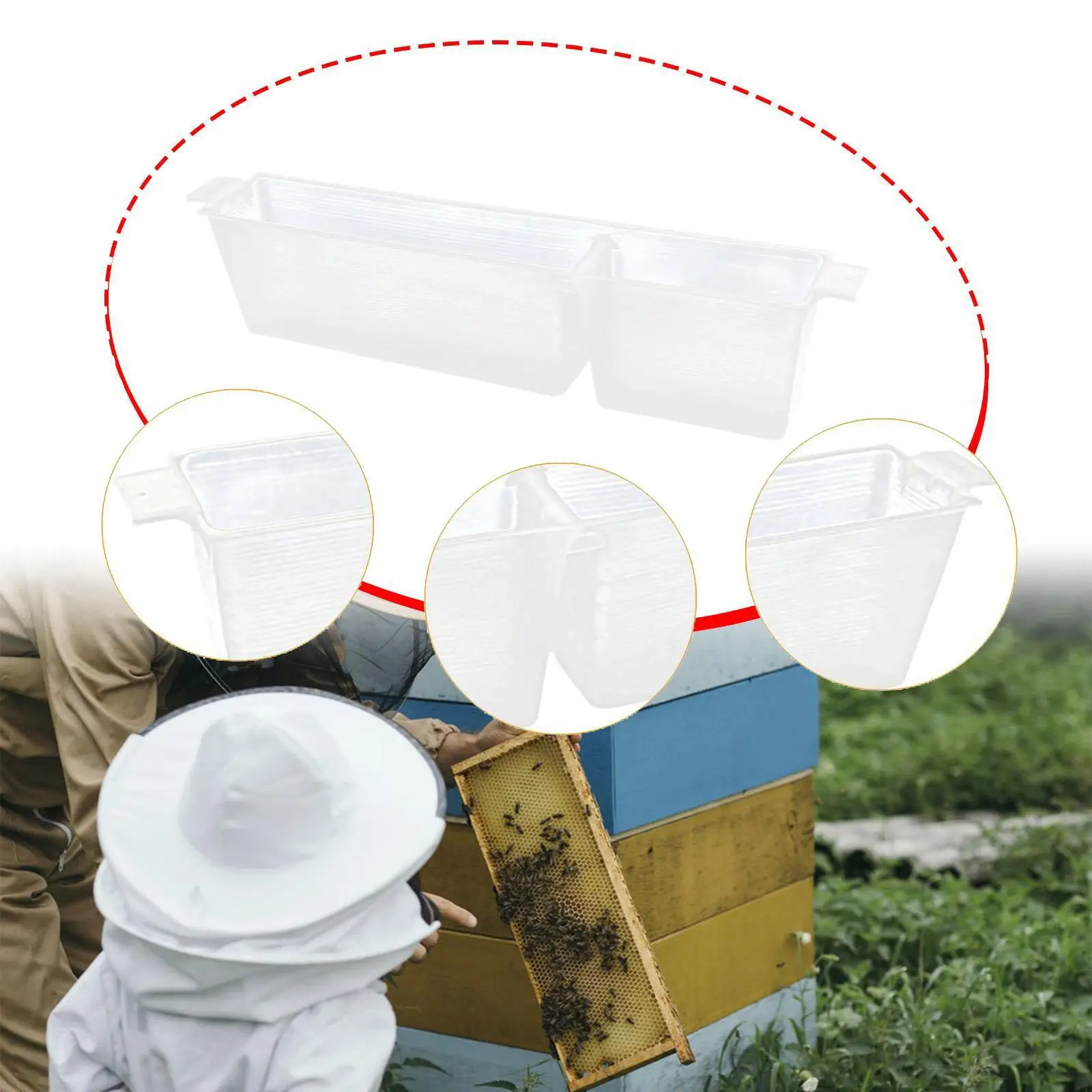 5x Bee Feeders Syrup Feeders Hobbyist Accessories Honey Beekeeping Equipment