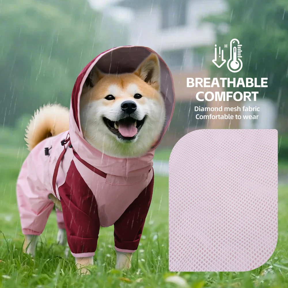 Chubasquero Impermeable con capucha para perros pequeños y medianos, chubasquero desmontable para mascotas, mono Doberman Corgi mascotas ubranie dla psa - imagen 5