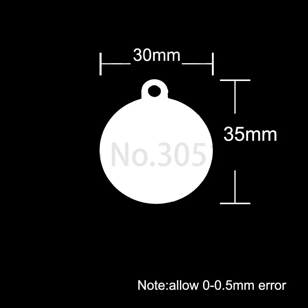 100 Uds. Etiqueta de identificación con personalidad para mascotas se puede imprimir en Color foto Collar de gato colgante Collar colgante accesorios llavero Accesorios - imagen 2