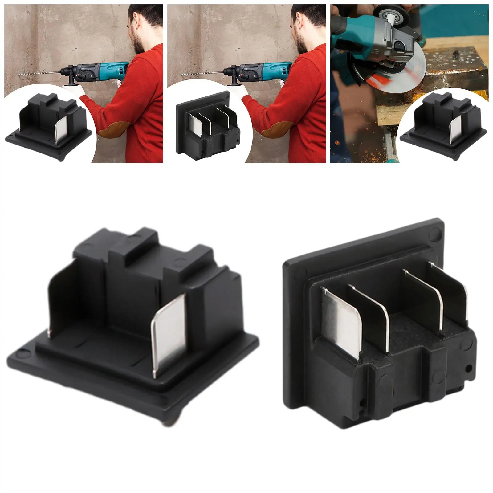 Battery Connector Terminal Block Copper Conductive Sheet Quality Portable Sturdy Stable for 18V Converter Replacement Battery Connector Terminal Block Copper Conductive Sheet Quality Portable Sturdy Stable for 18V Converter Replacement