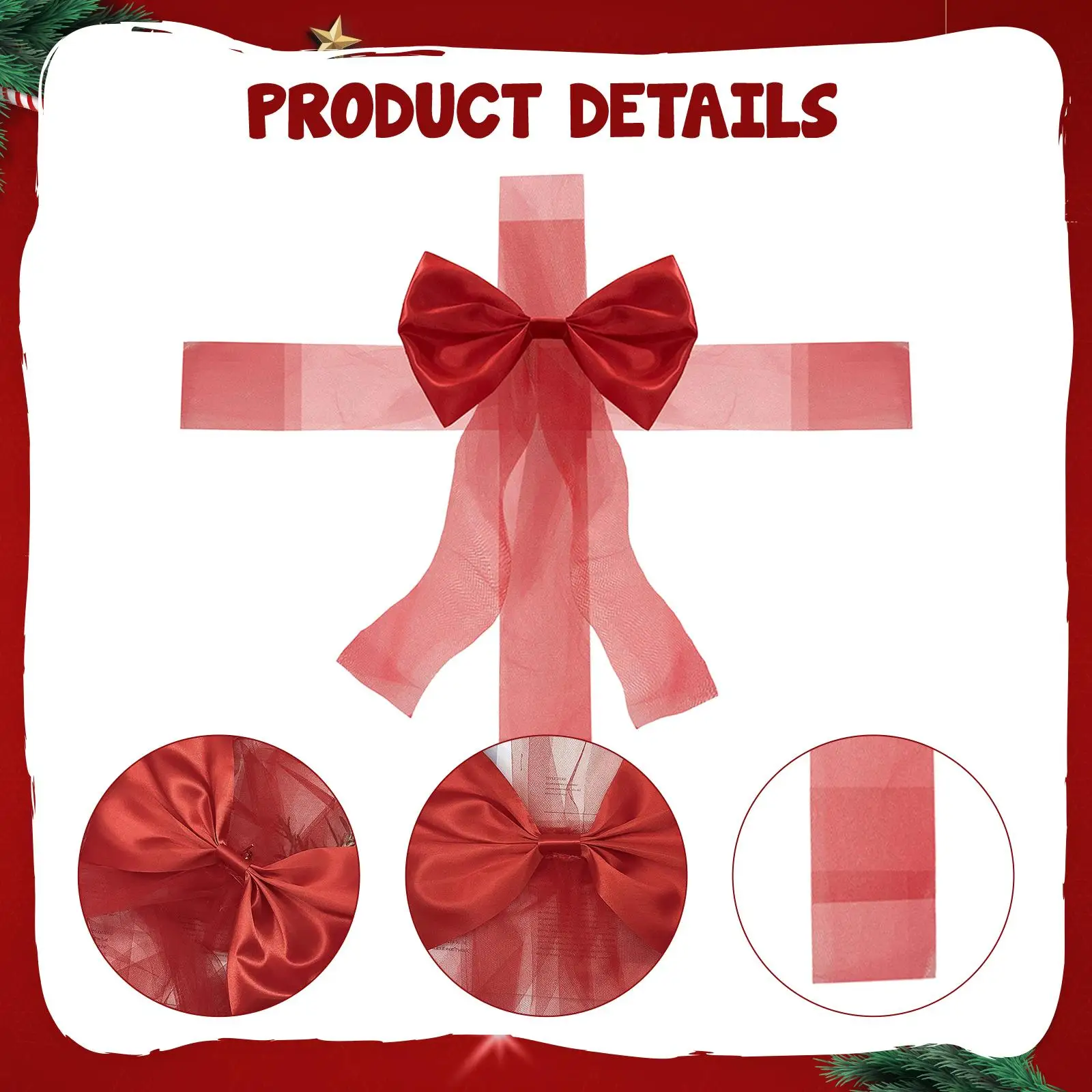 Decoración de Festival con lazo para gabinete, decoración navideña elegante, regalo de vacaciones, accesorios exteriores fáciles de usar, suministros para fiestas - imagen 5