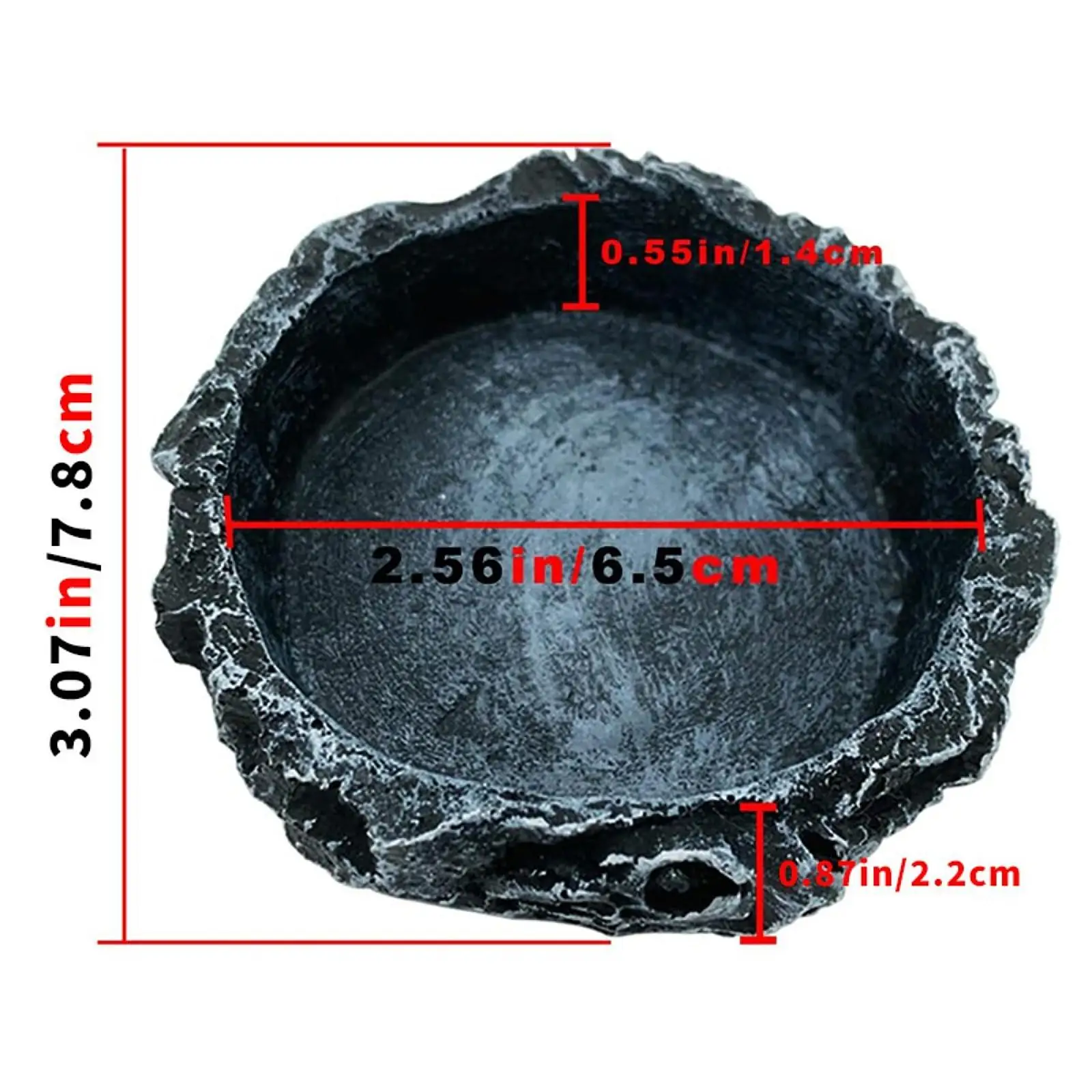 2x Reptile Water Dishes Food Bowls Drinking Trays Corner Small Feeding Dishes Terraium Bowls for Frog Bearded Dragon Scorpion